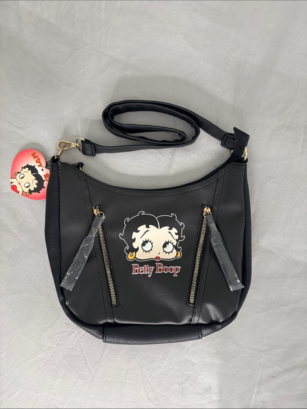 Betty Boop Black Shoulder Bag with Graphic